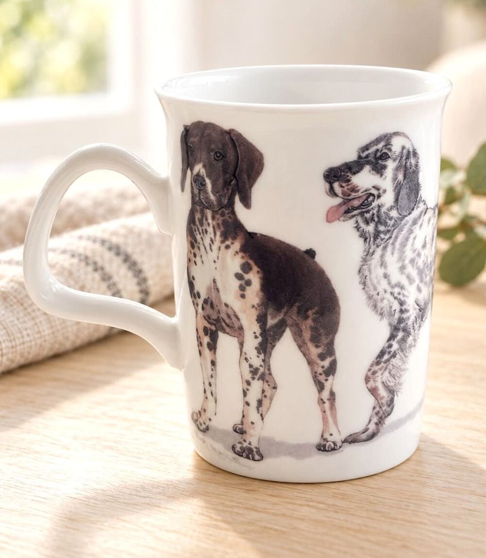Roy Kirkham Dogs Galore Fine Bone China Mug England Dog Breeds Coffee Cup 4"